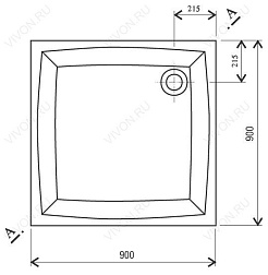 Ravak A027701510 Поддон для душа Ravak PERSEUS-90 PP – фотография-2